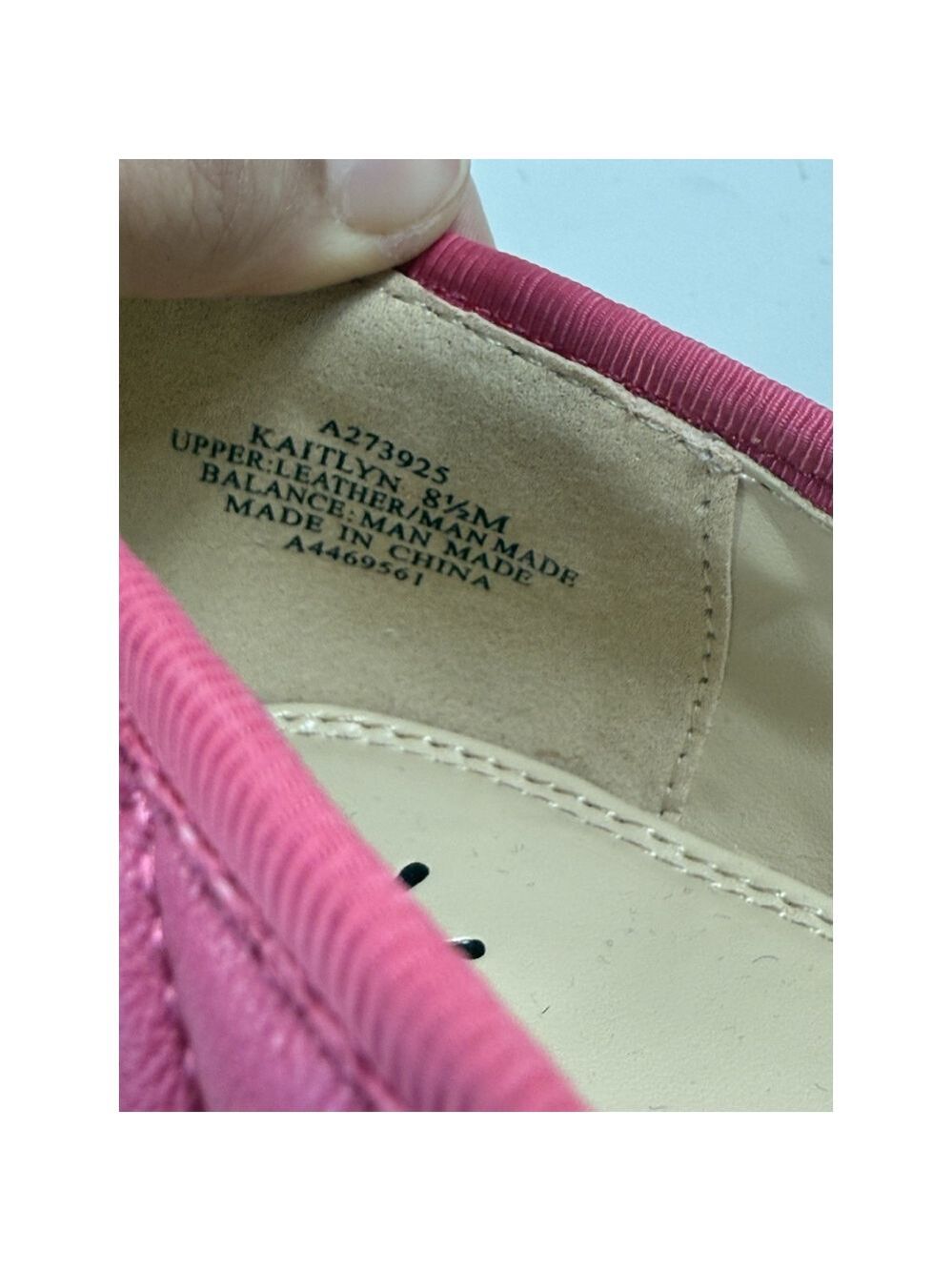 Isaac Mizrahi Live Kaitlyn Quilted Leather Flats Size 8.5 Pink Shoes - Picture 6 of 15